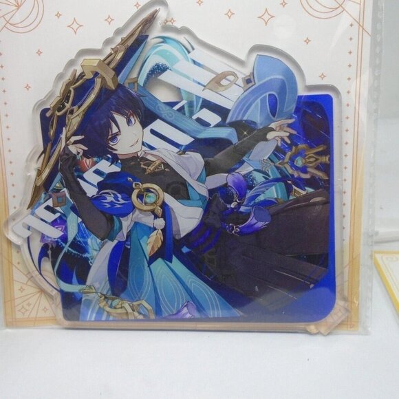 NEW Genshin Impact Exquisite Box New Acrylic Stand Badge Key Chain 60 Stickers - Picture 8 of 11